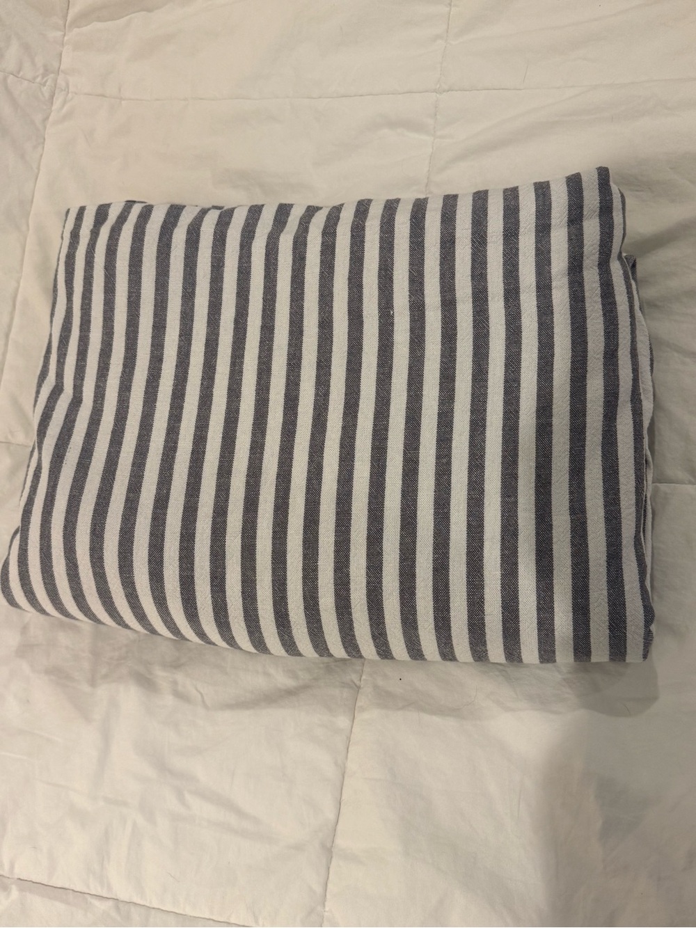 Casaluna Navy and White Striped Duvet Cover